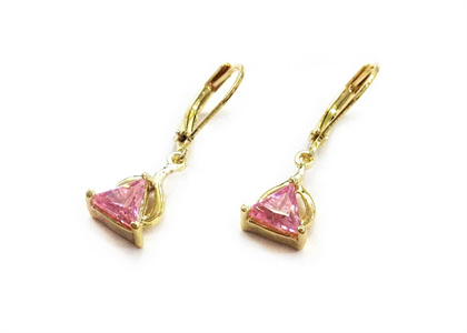 Gold Plated Gemstone Clip Earring